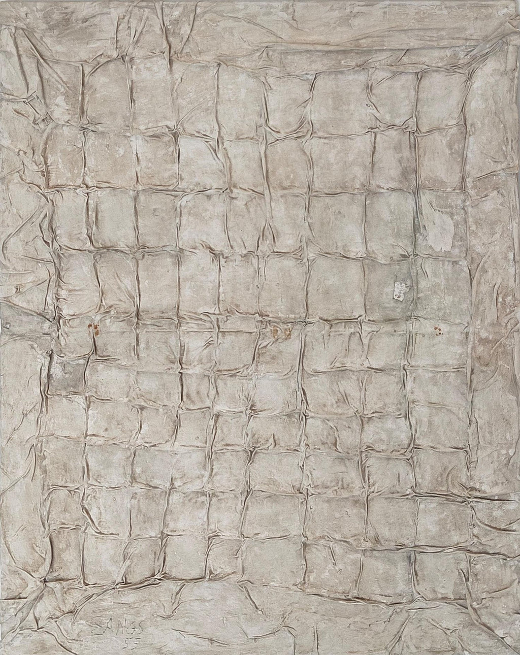 Sebastien de Ganay Folded Linen Abstract Minimalist Unique Sculpture Fabric Wire