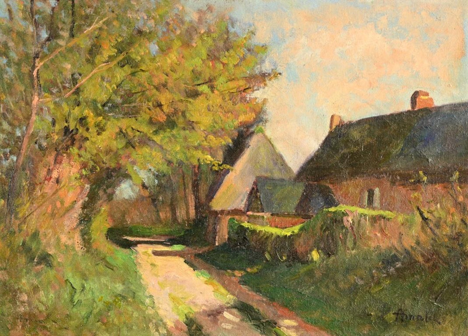 Family of Farmers by the Barn