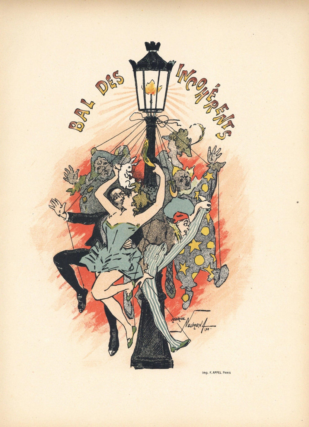 Vintage Galerie Alexandre Iolas Ballads Poster William Copley CPLY Mourlot Litho