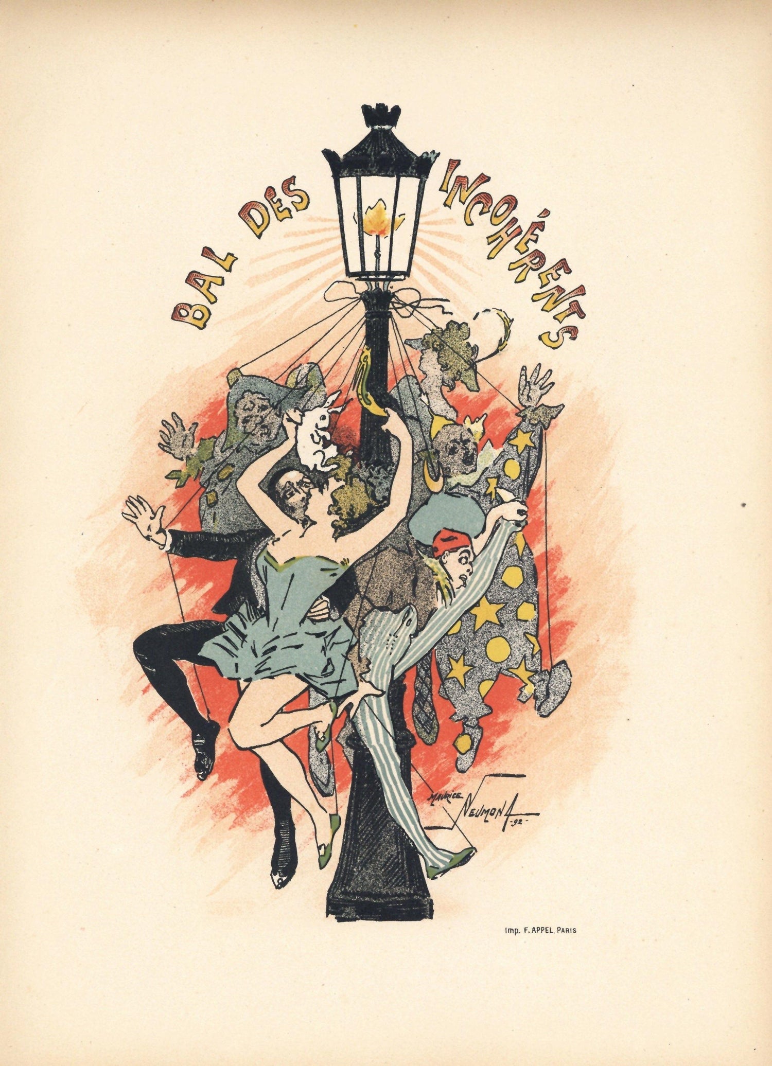 Vintage Galerie Alexandre Iolas Ballads Poster William Copley CPLY Mourlot Litho