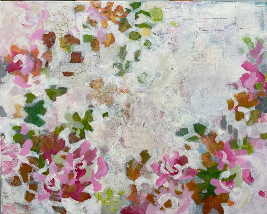 Eco Feminist Mixed Media Botanic Painting Mira Lehr Miami Abstract Expressionist