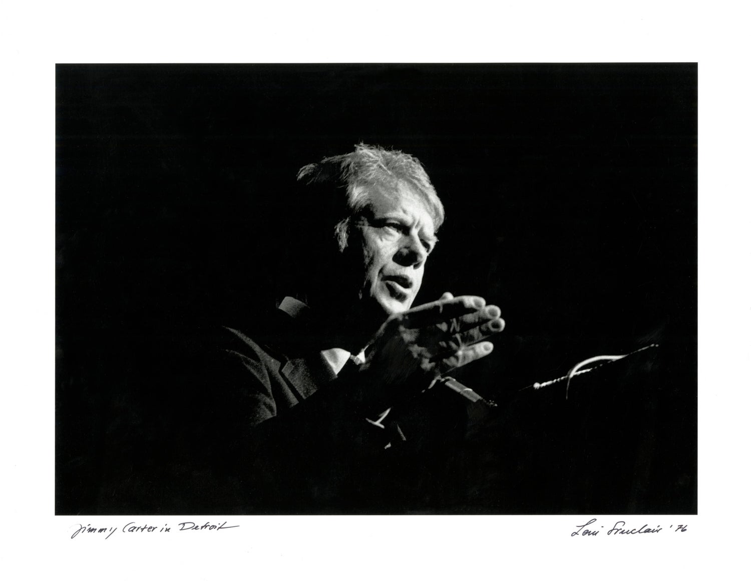 Vintage Photo SIlver Gelatin Photograph President Jimmy Carter by Fred Mcdarrah