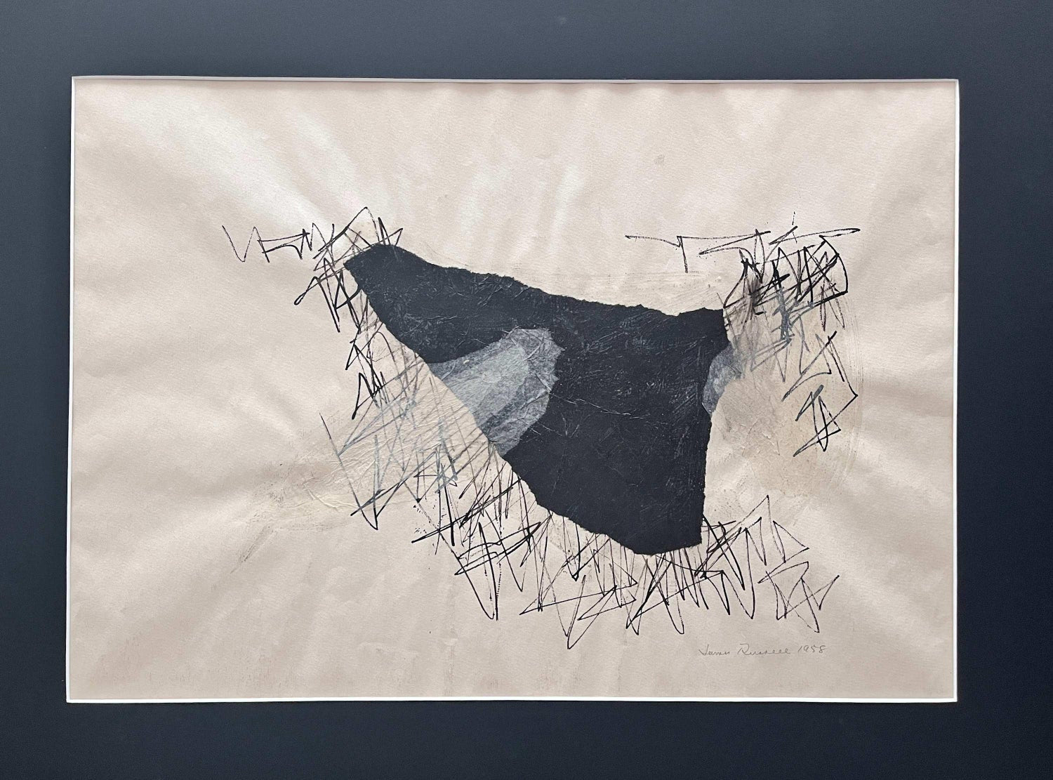Dessin (Star) Mixed media Collage with Painting James Brown Galerie Bernd Kluser