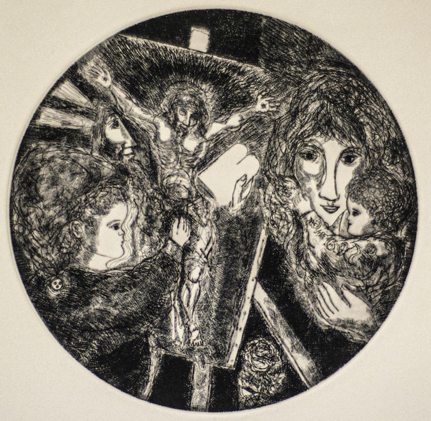 Large Format American Pop Art Portrait Aquatint Etching Walter George Segal 1987