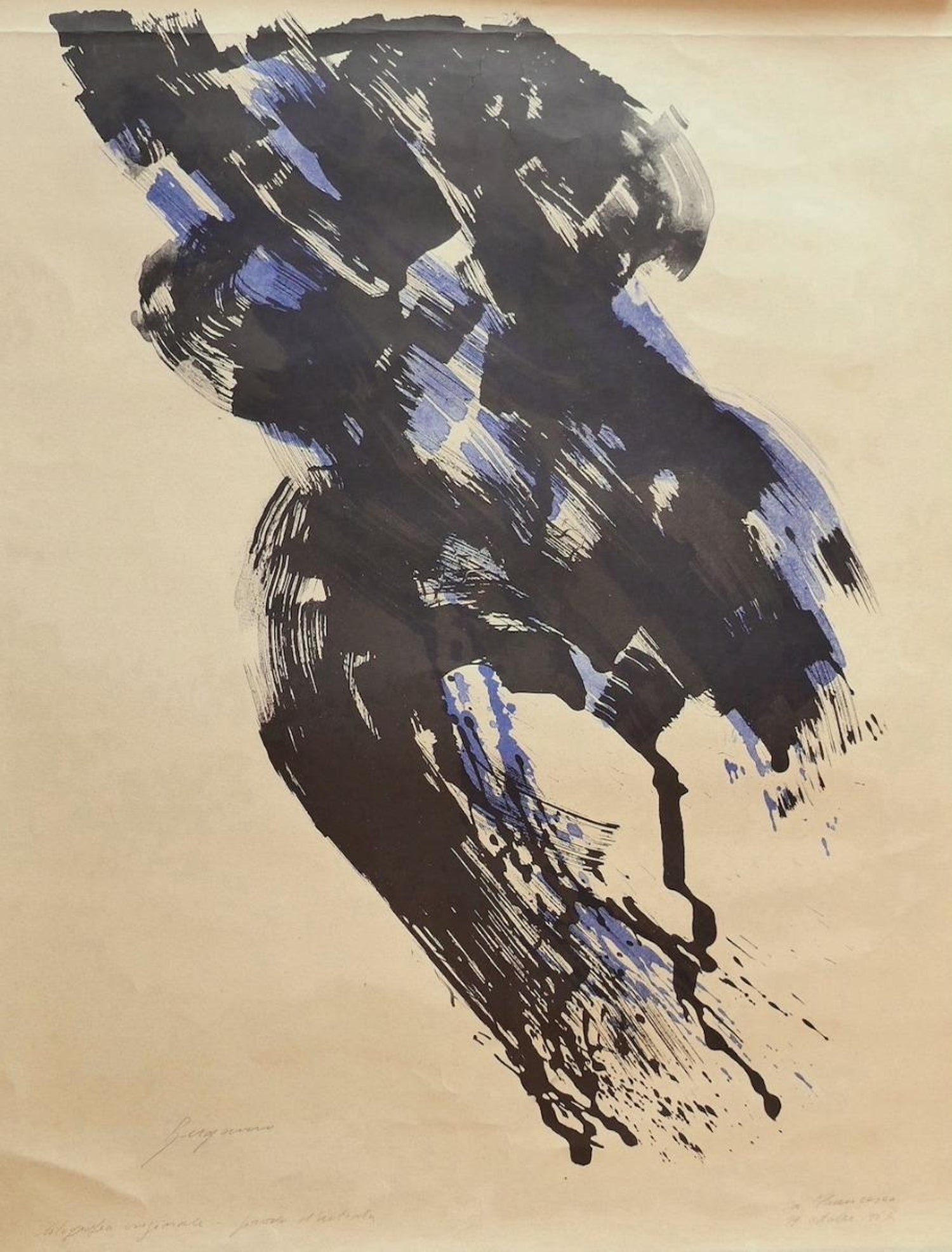 El Herido, 1960's Spanish Avant Garde Political Screenprint Lithograph Signed