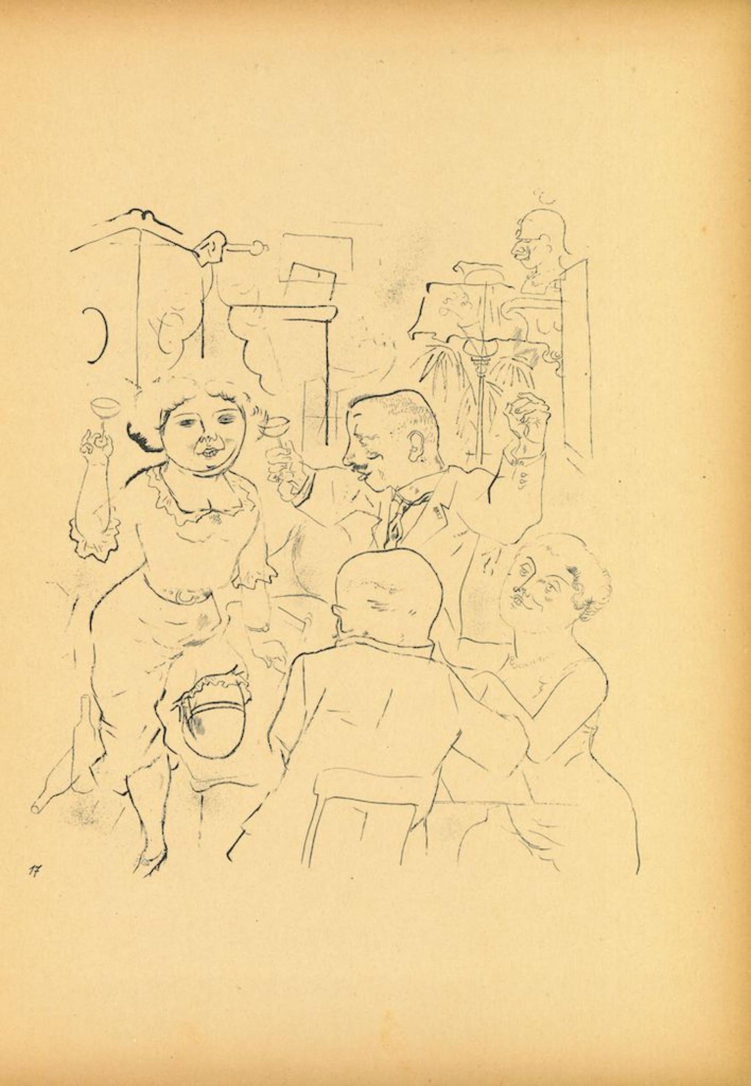 1936 Lithograph Interregnum Street Riot Protest Small Edition Weimar Germany