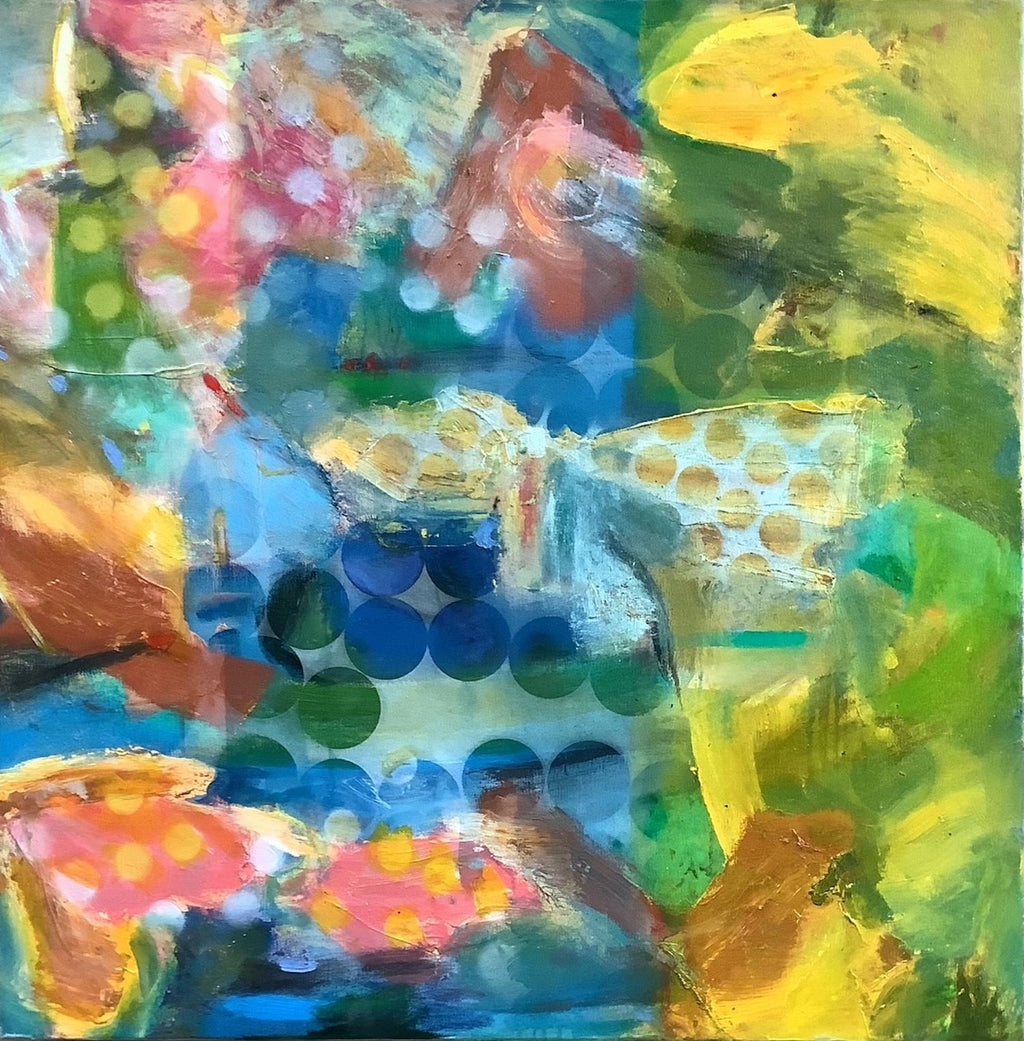 Japanese Modern Abstract 'Some Things of Value' Oil Painting