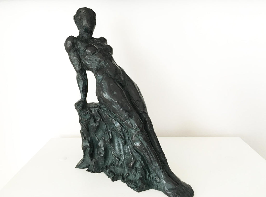 Marc Sijan Hyperrealist Contemporary Plaster Sculpture Woman and Champagne Glass