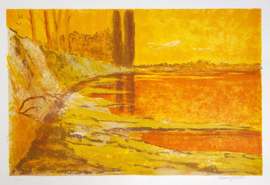 1971 Tamarind Print Landscape Lithograph Paul Sarkisian Photo Realist Americana