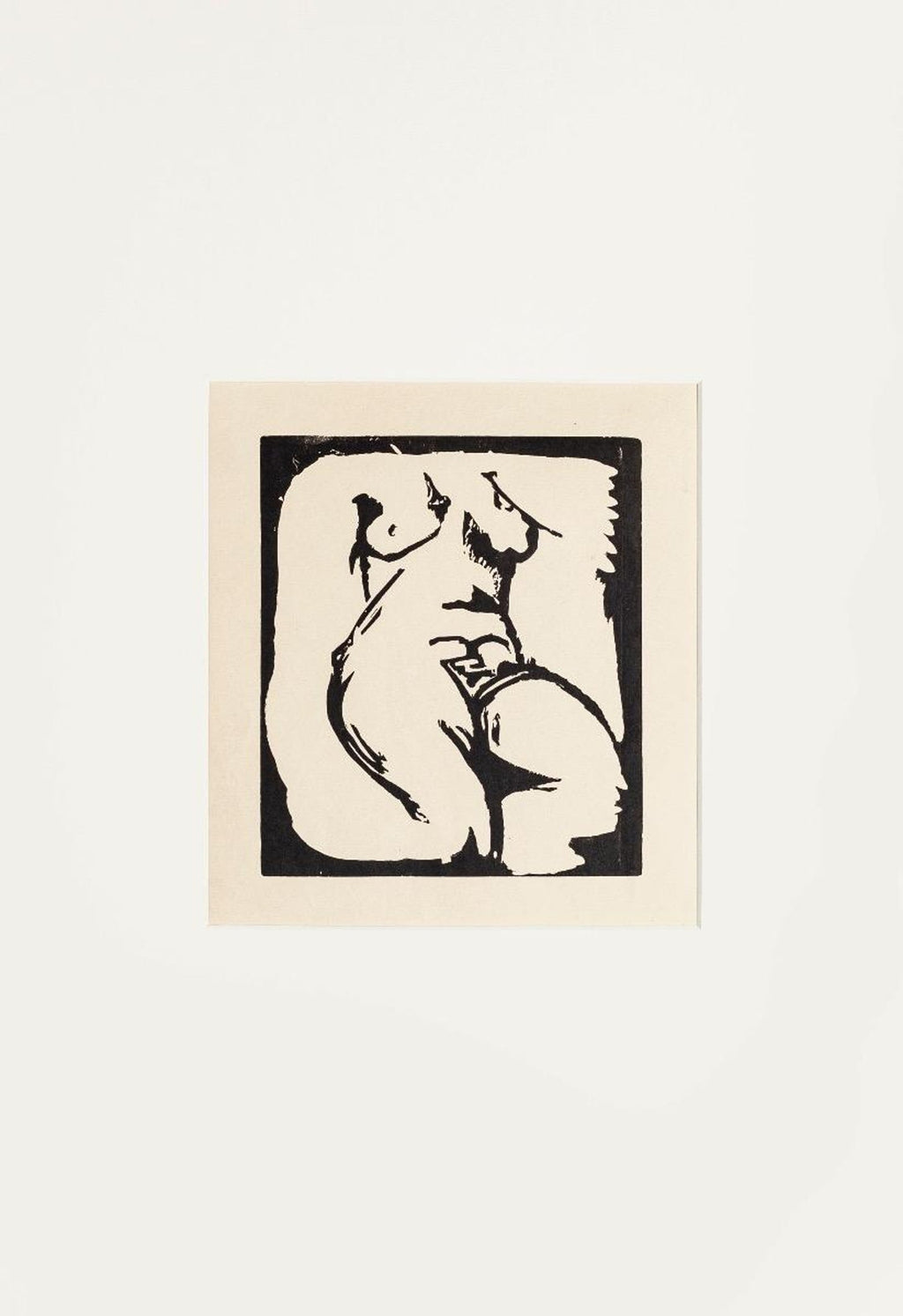 1936 Woodblock Print Venus of 23rd St. Skid Row Woodcut NYC Great Depression WPA