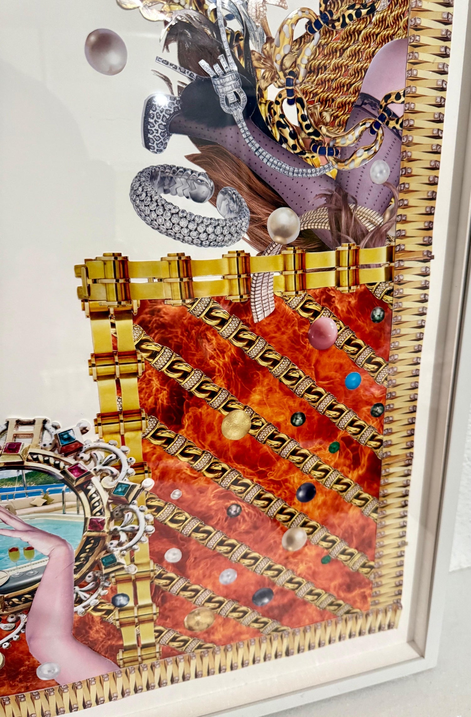 Original Collage Rashaad Newsome Power & Periphery Nigeria Marlborough Gallery