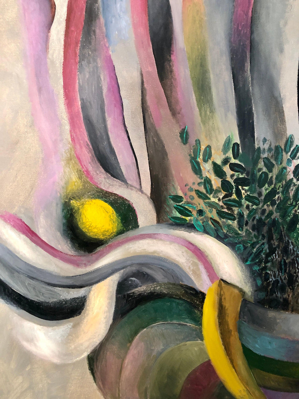 Israeli Surrealist Judaica Abstract Oil Painting Naftali Bezem Bezalel School