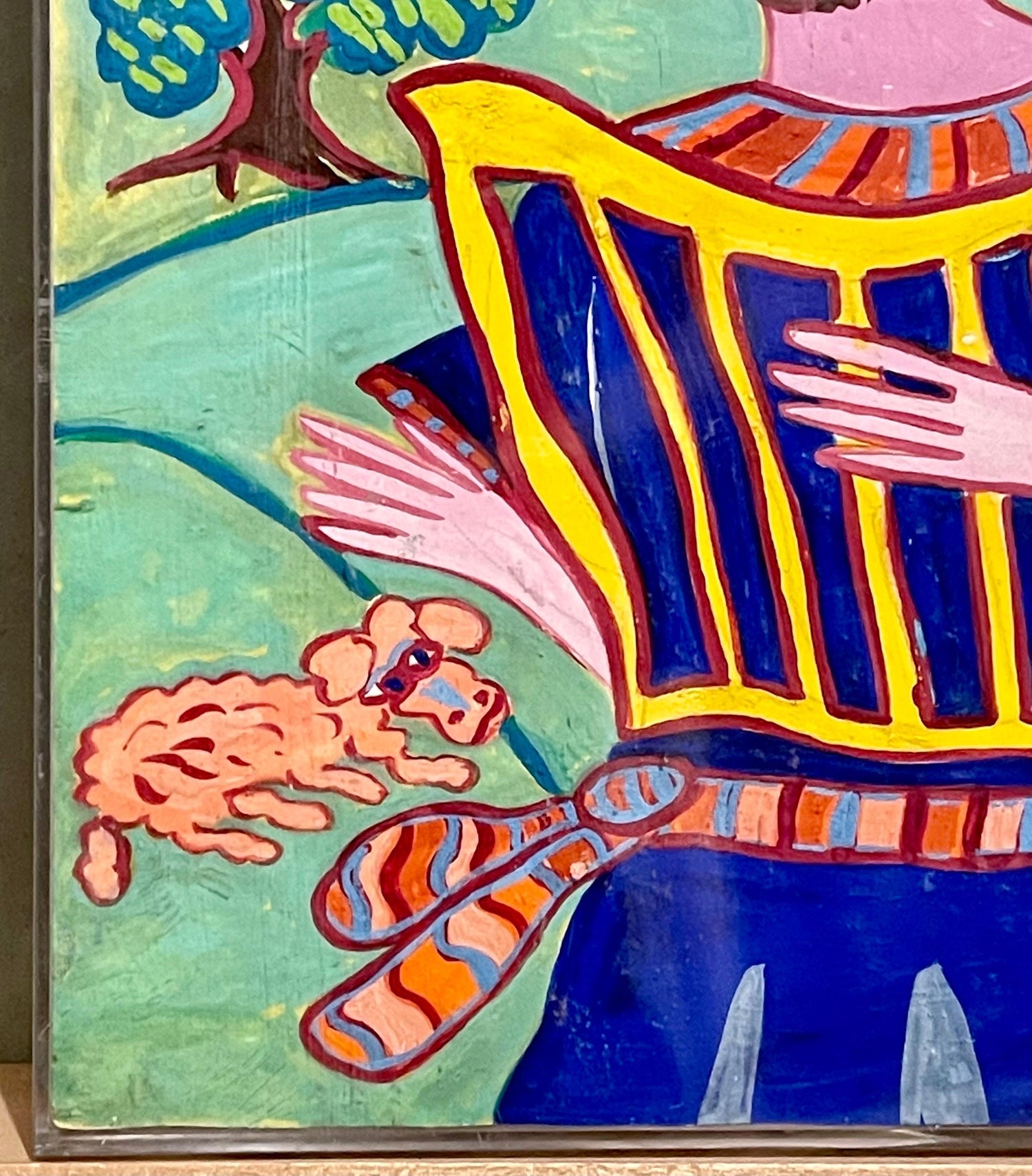 Malcah Zeldis Folk Art Gouache Painting King David Self Taught Outsider Artist