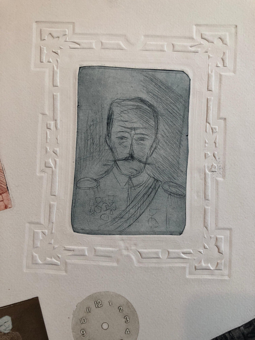 Portraits Erotic Vignettes French Israeli Surrealist Aquatint Etching Le Colonel