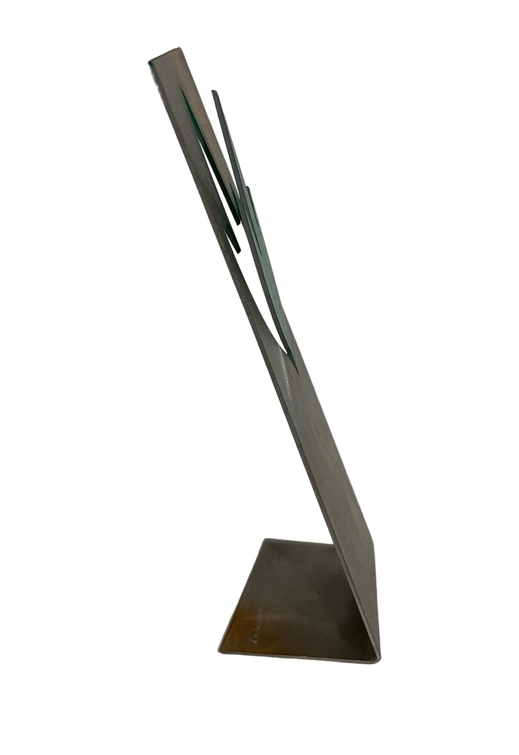 Israeli Contemporary Abstract Geometric Painted Pierced Sculpture Zigi Ben Haim