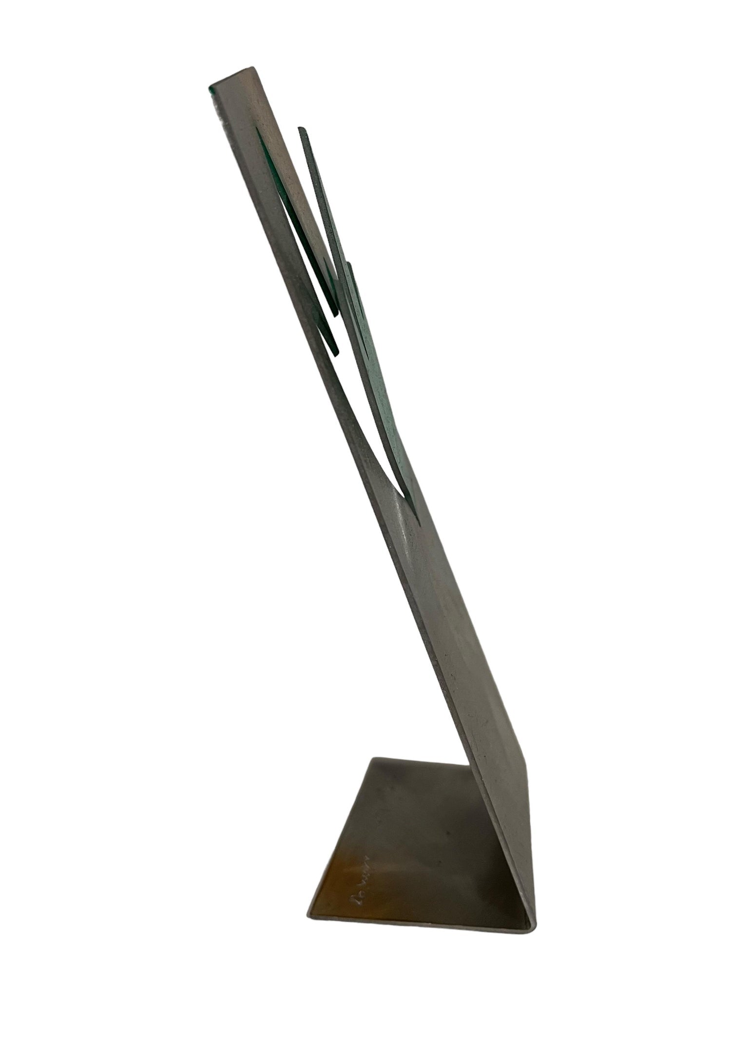 Israeli Contemporary Abstract Geometric Painted Pierced Sculpture Zigi Ben Haim
