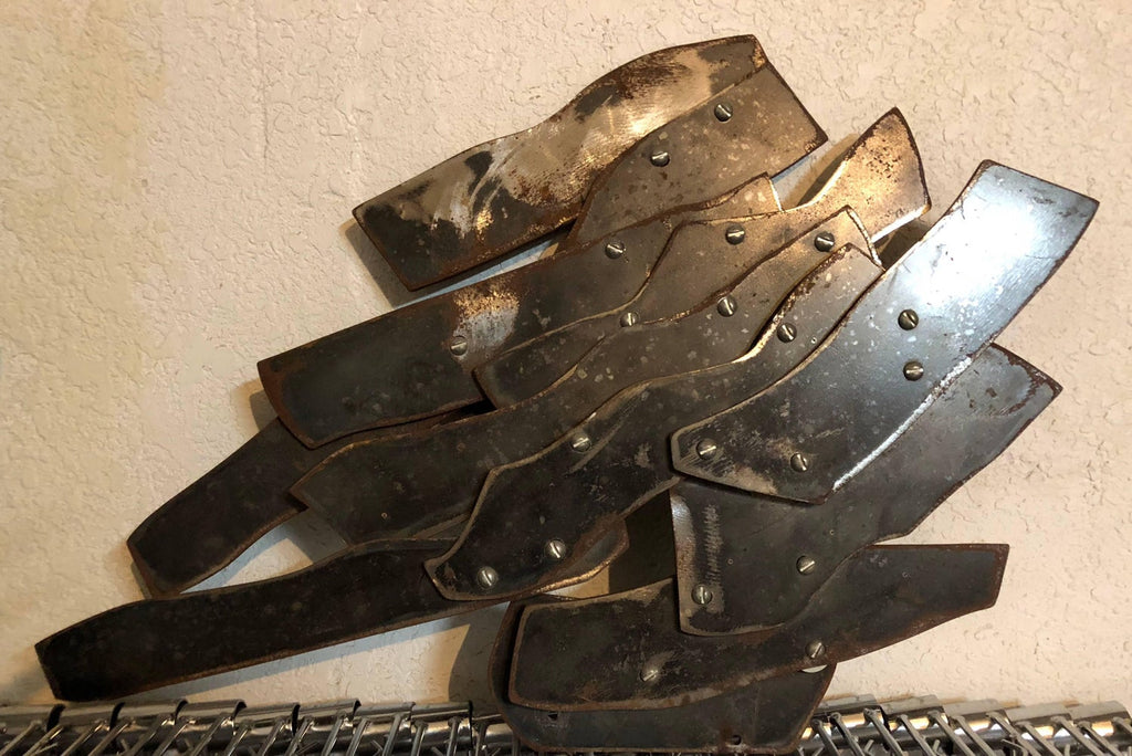 Abstract Expressionist Patinated Metal Assemblage Sculpture Steel, Nuts, Bolts