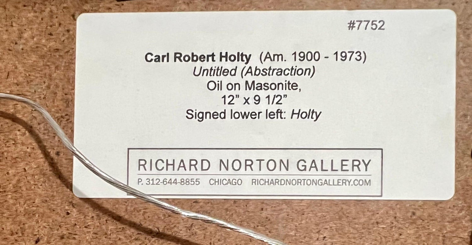 Bold German American Abstract Expressionist Color Field Oil Painting Carl Holty