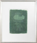 Monotype Print Painting Garden Scene Table Chair Joseph Solman American Art WPA