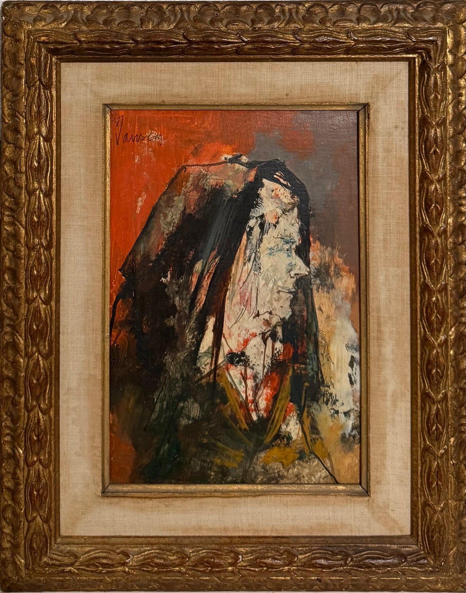 Oil Painting Woman Portrait French Armenian Modernist Jean Jansem Ecole De Paris