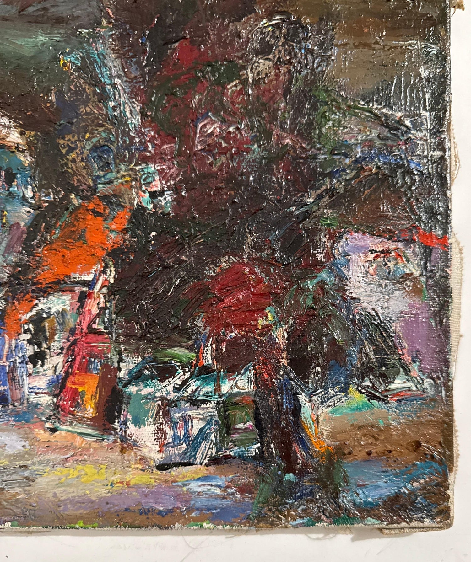 Russian Ukrainian Abstract Oil Painting Alexander Pavlov Vilnius Landscape