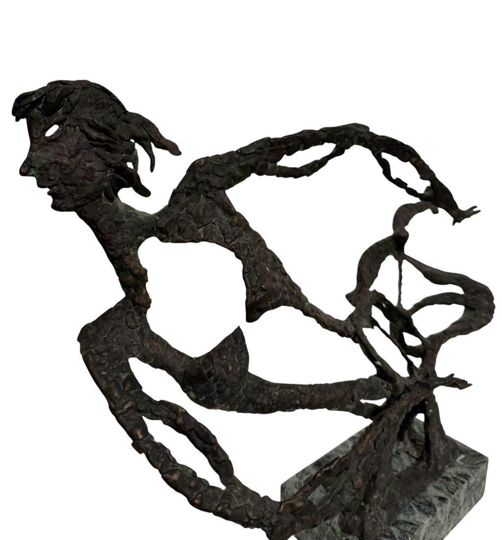 Bronze Sculpture Abstract Figurative Woman Modernist Robert Laurent WPA Artist