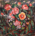 Wild Flowers Vibrant Colorful Modernist Oil Painting