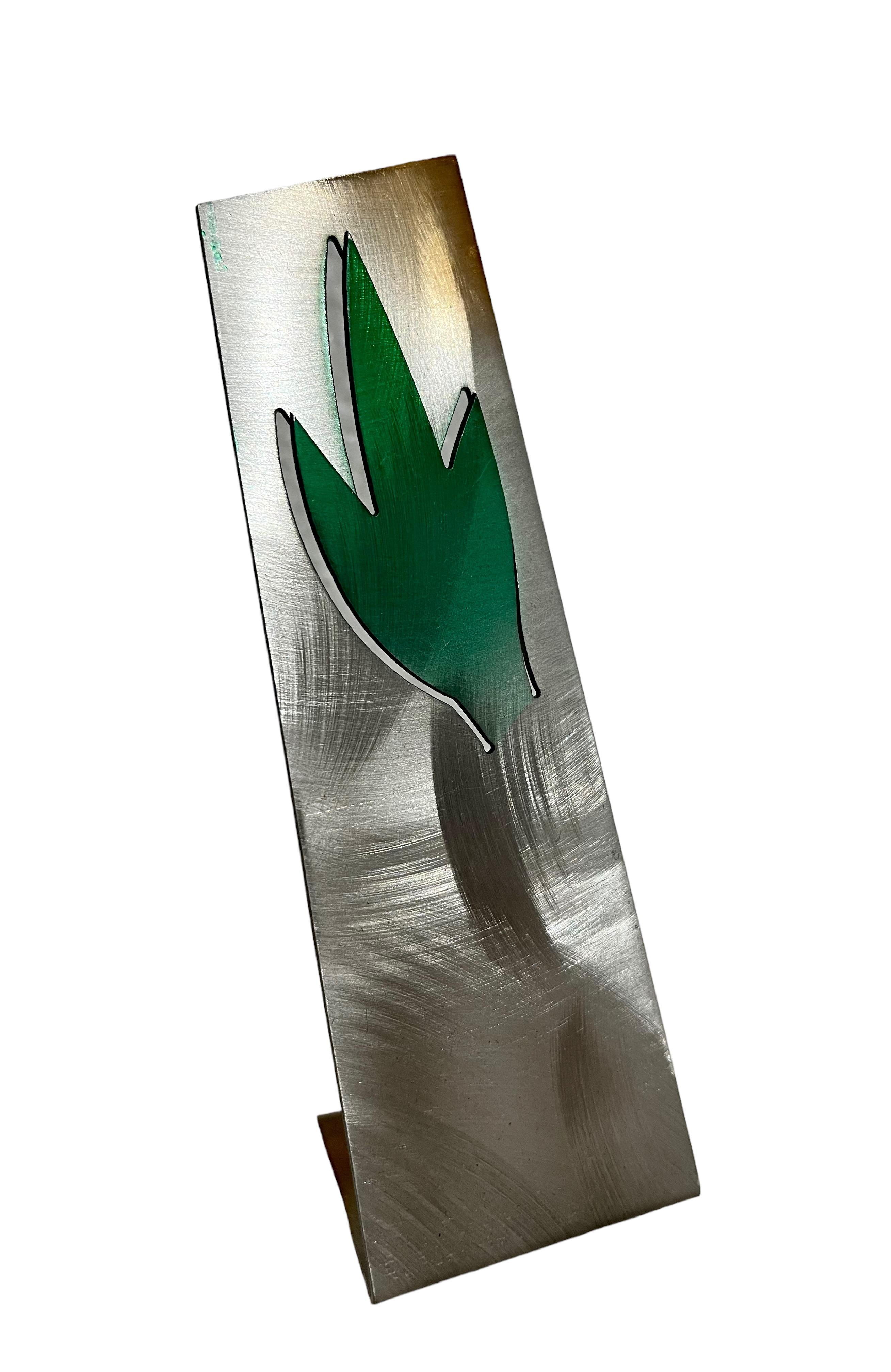 Israeli Contemporary Abstract Geometric Painted Pierced Sculpture Zigi Ben Haim