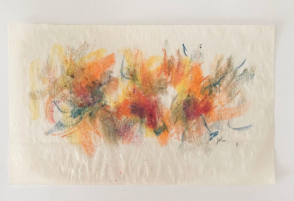 Abstract Pastel Crayon Drawing Color Abstract, Seasonal Letter John Von Wicht