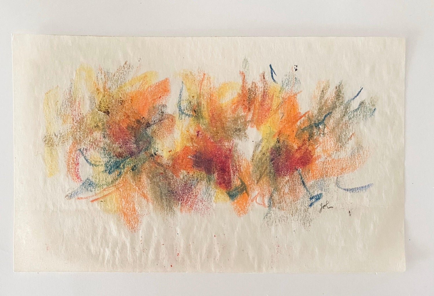 Abstract Pastel Crayon Drawing Color Abstract, Seasonal Letter John Von Wicht
