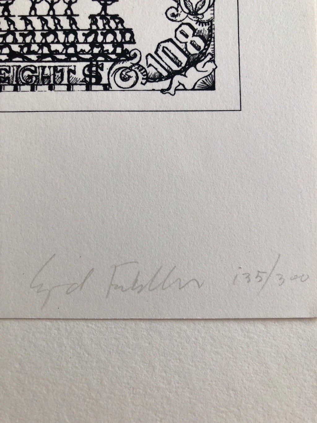 1960's Pop Art Silkscreen Print 108$ Bill Inflation Hand Signed and Numbered