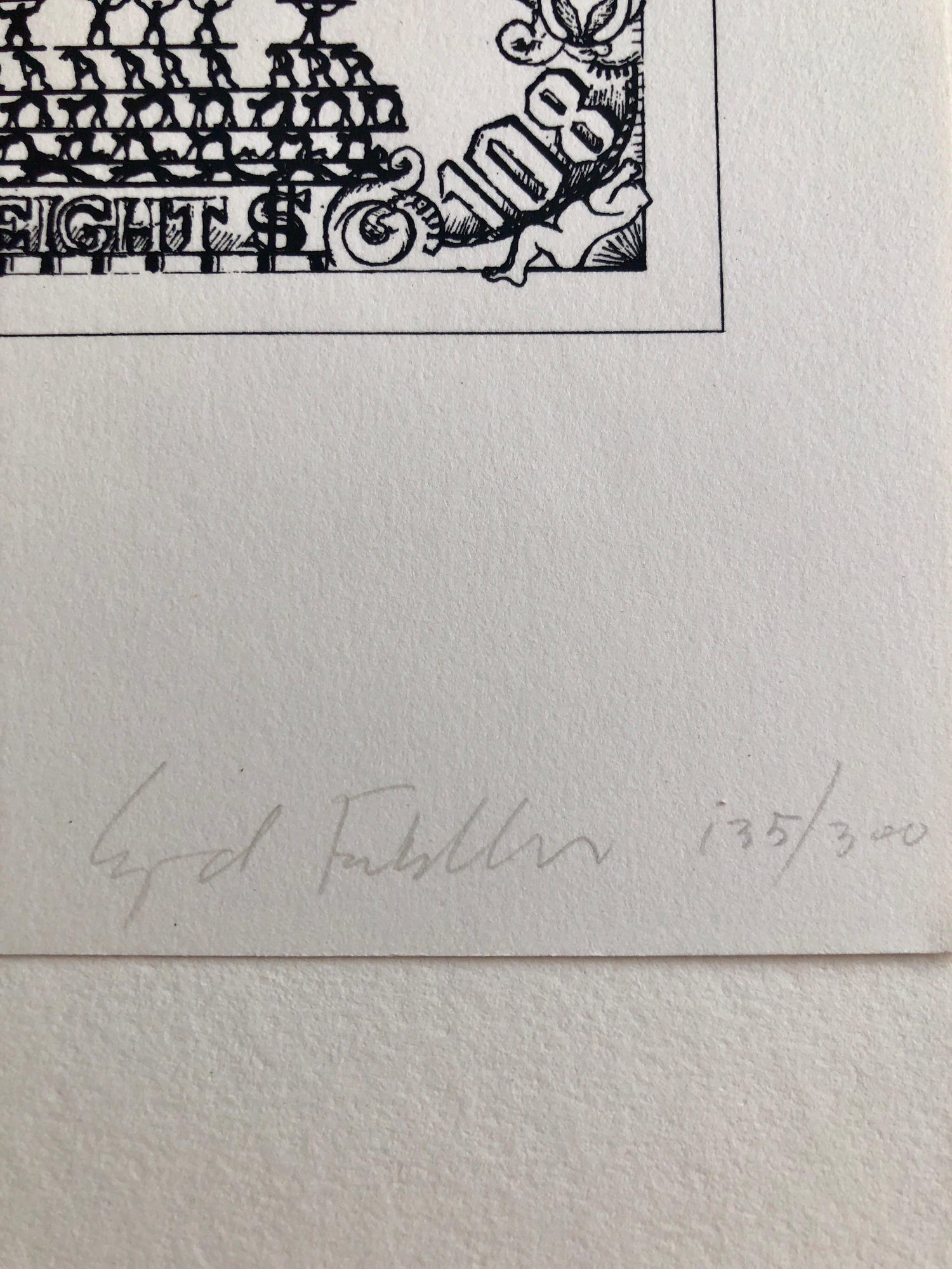 1960's Pop Art Silkscreen Print 108$ Bill Inflation Hand Signed and Numbered