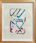 Bay Area Abstract Expressionist Mixed Media Collage Painting Theophilus Brown