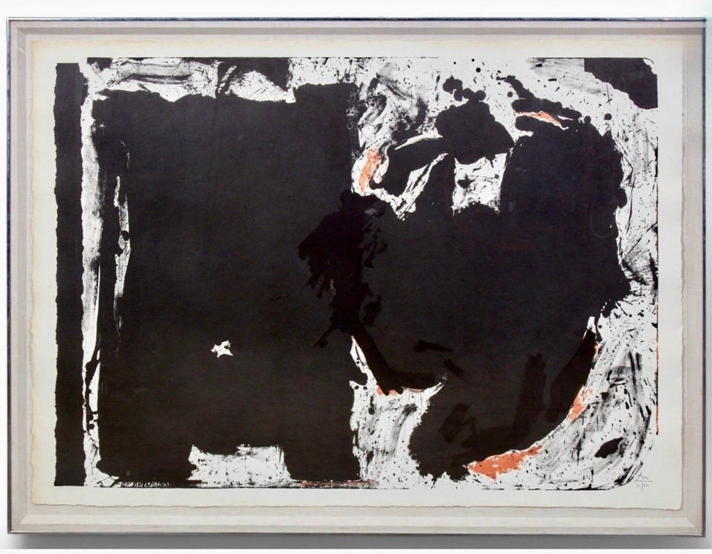 Large Robert Motherwell Lithograph Abstract Expressionist Lament for Lorca 1982