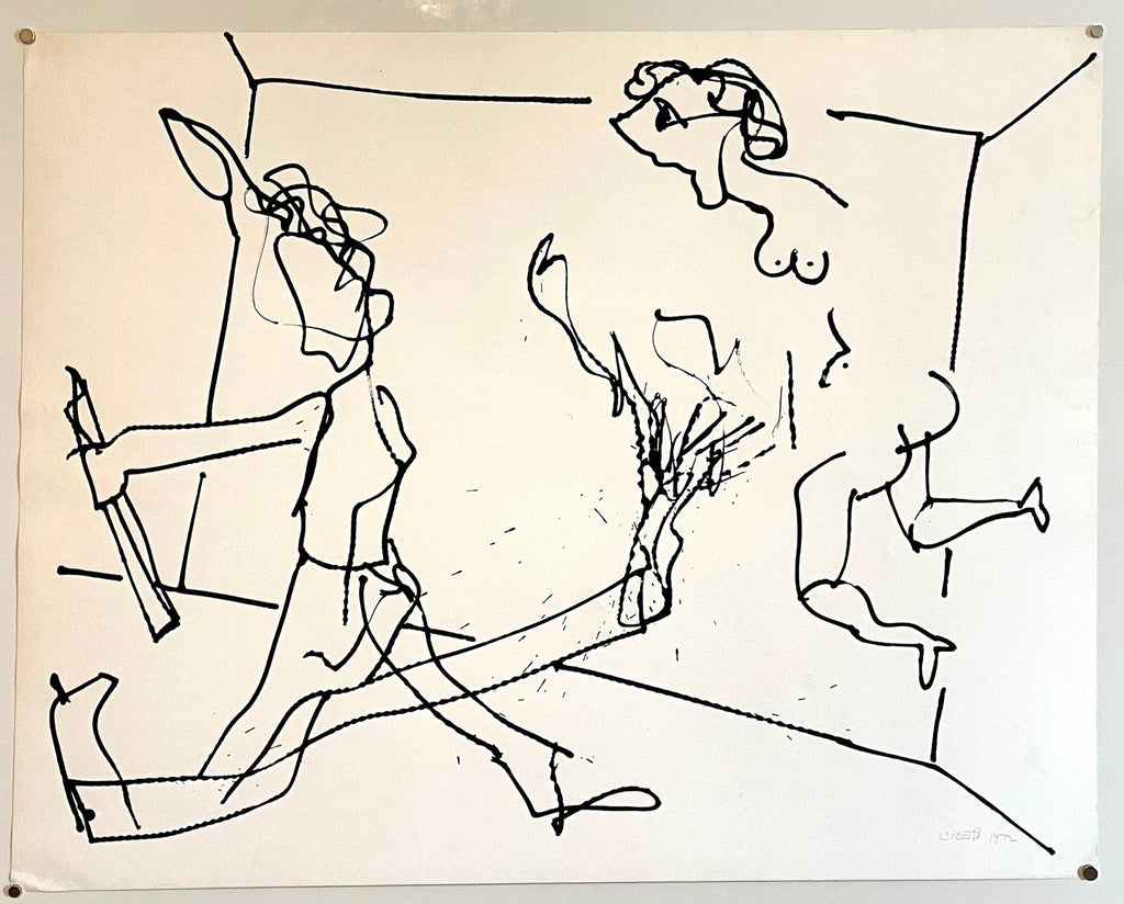New York School Abstract Expressionist Drawing Watercolor Painting Carmen Cicero