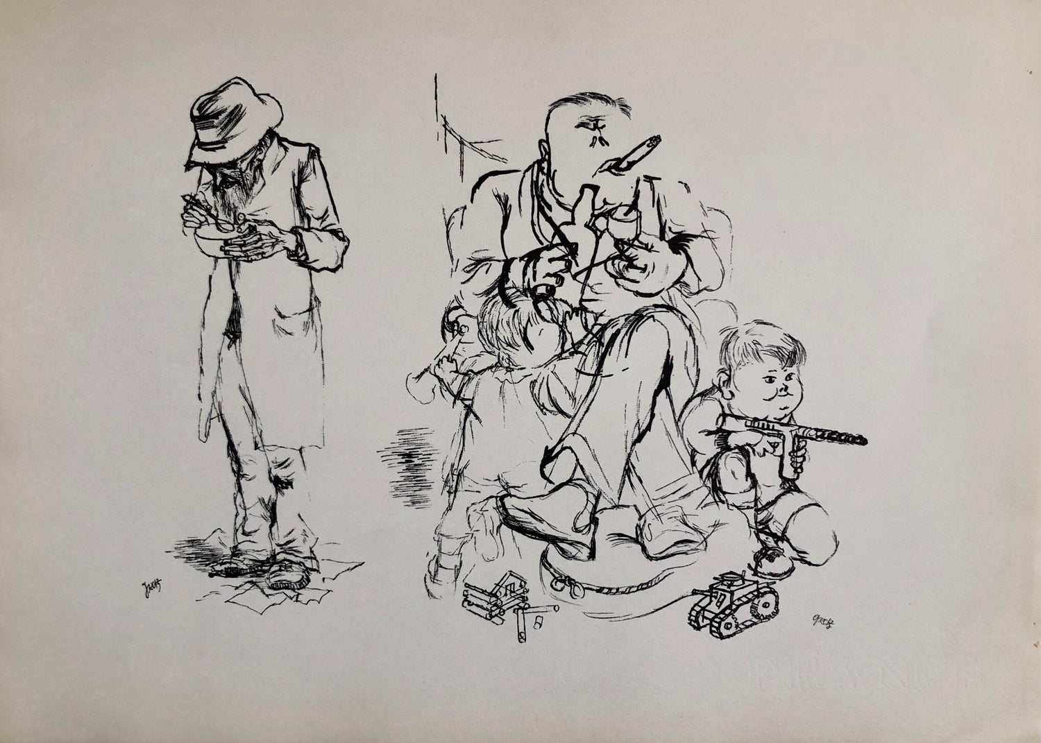 1936 Lithograph Interregnum Street Riot Protest Small Edition Weimar Germany