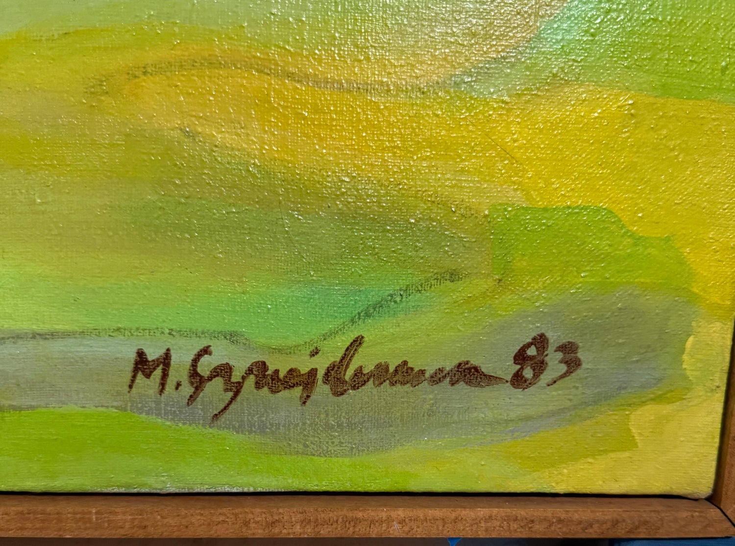 Large Venezuelan Modernist Abstract Oil Painting Machu Picchu Marius Sznajderman