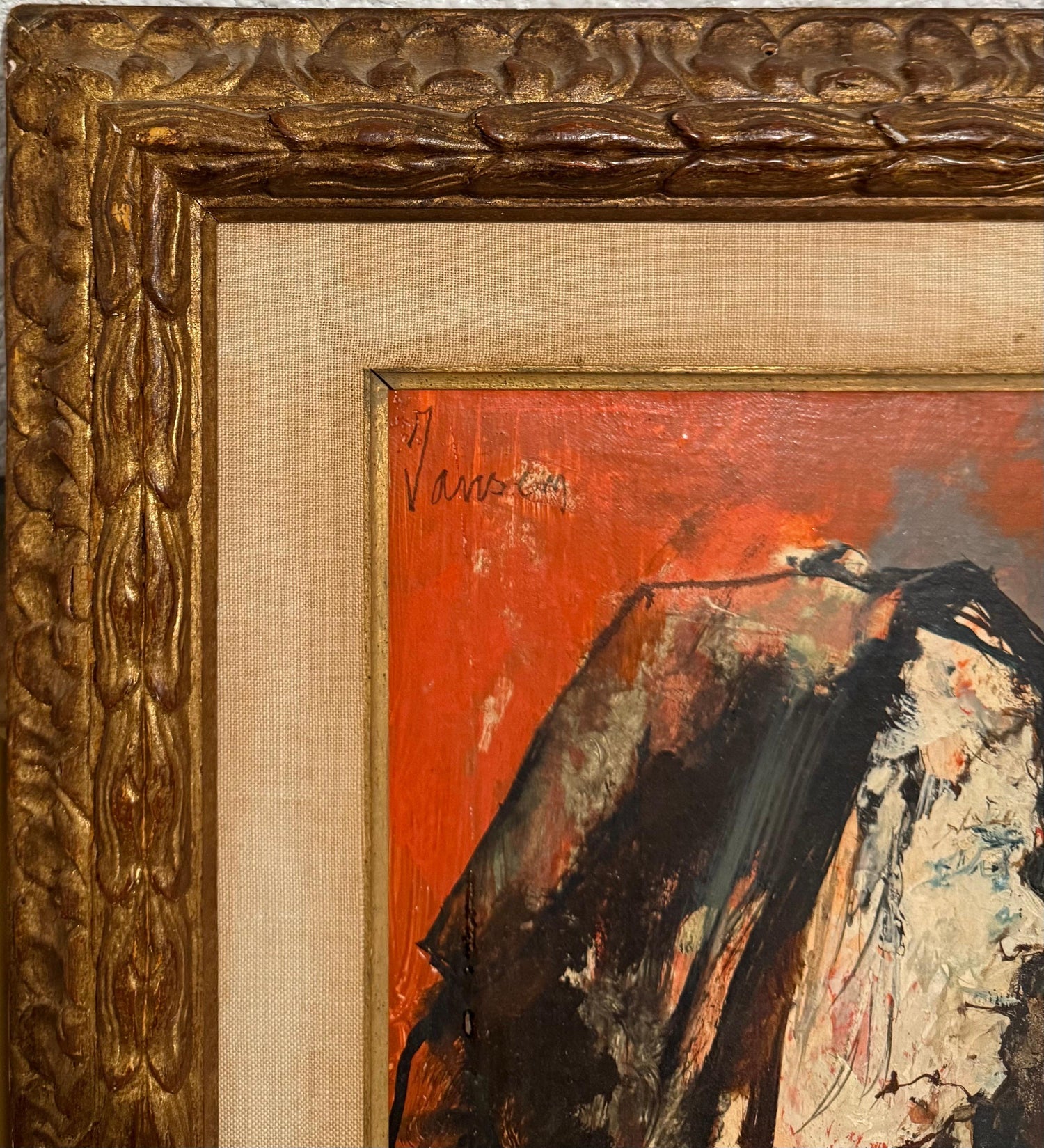 Oil Painting Woman Portrait French Armenian Modernist Jean Jansem Ecole De Paris