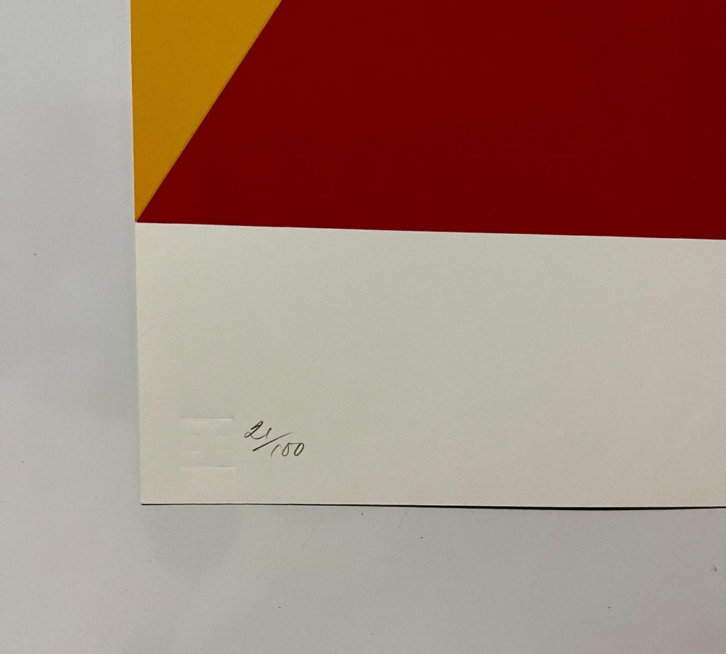 1969-71 Abstract Minimalist Color Silkscreen Print Charles Hinman On The Bowery