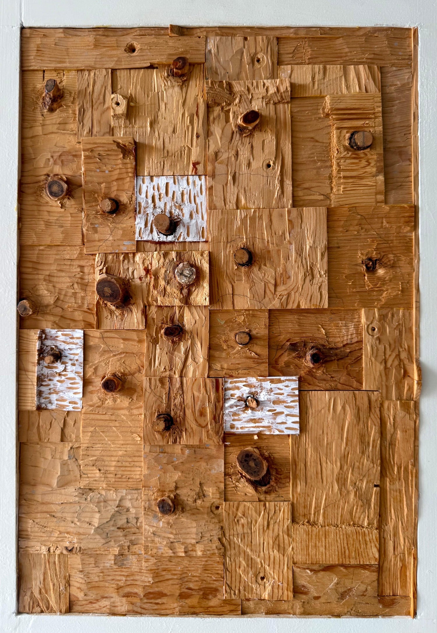 Painted Wood Assemblage Abstract Art Sculpture Painting Gordon Powell Modernist