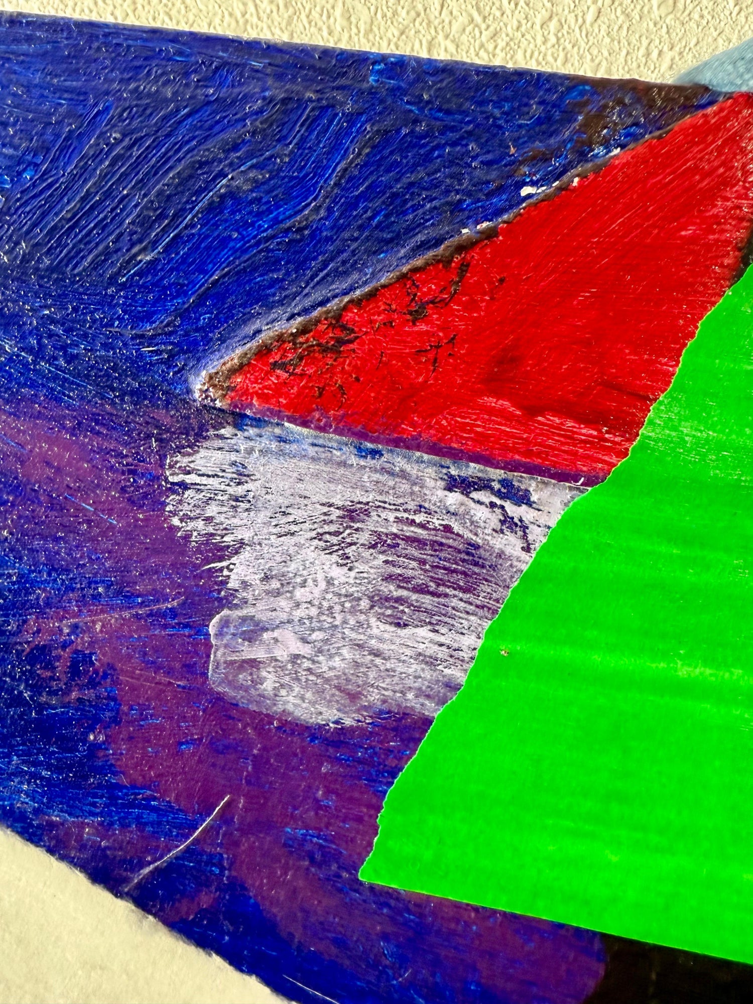 Large Modernist Alexander Liberman Contemporary Mixed Media Painting Svet III