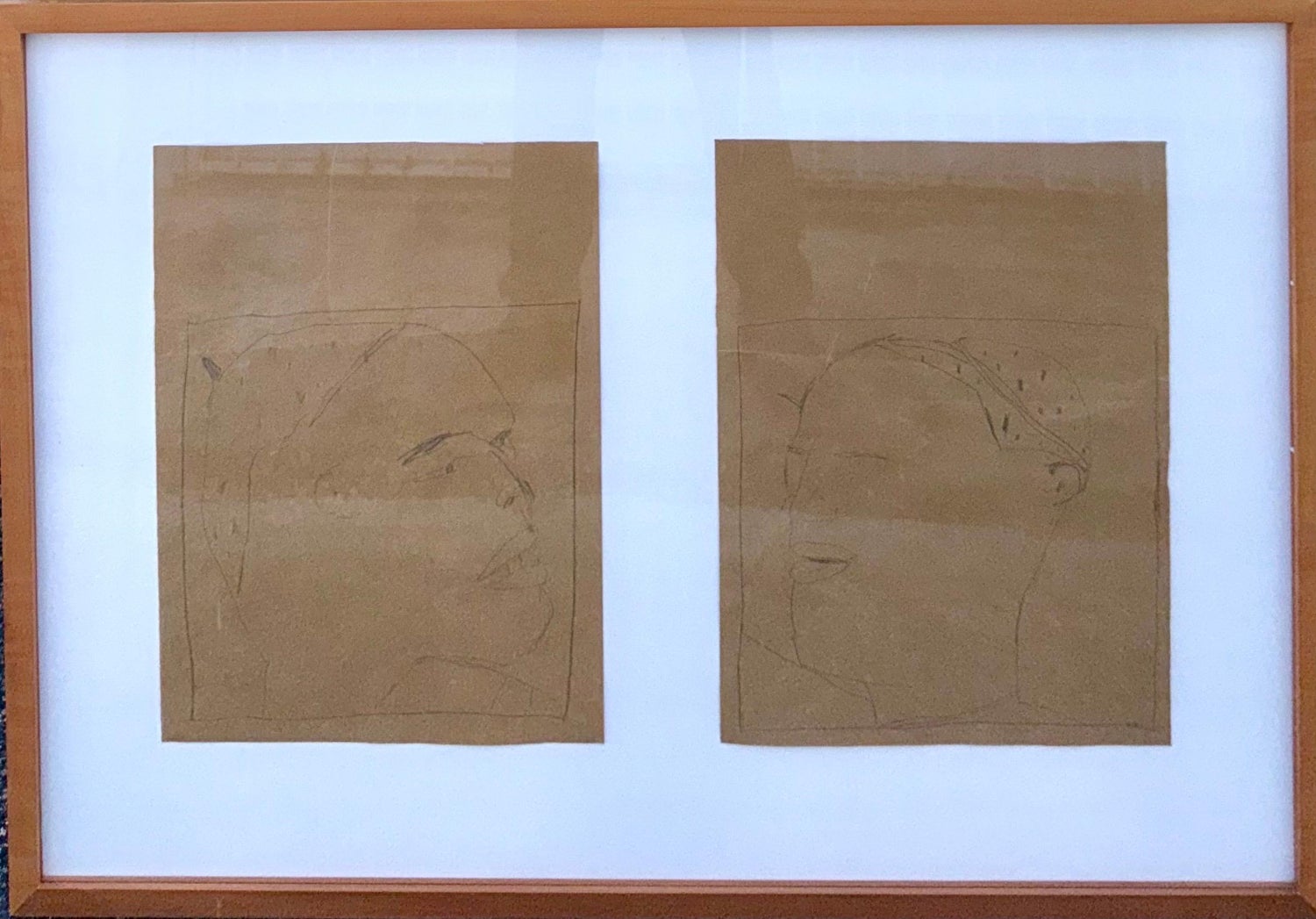 Nuba 1981 Graphite Drawing on Brown Paper James Brown Galerie Bernd Kluser
