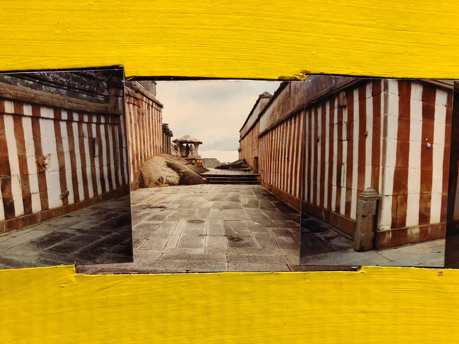 Shravan Belagola, India, 1992, Photo Prints on Cardboard, Collage, Mirror Insets