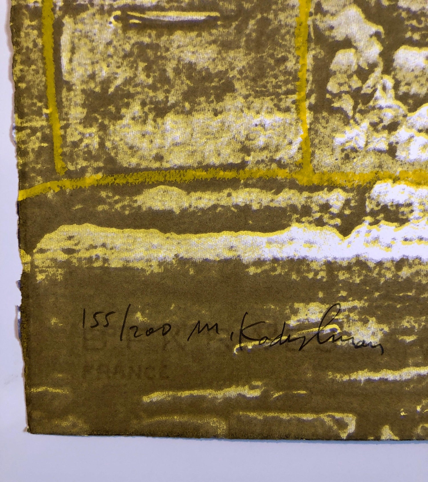 Israeli Modernist Silkscreen Print Kotel Wall Jerusalem Kadishman Lithograph