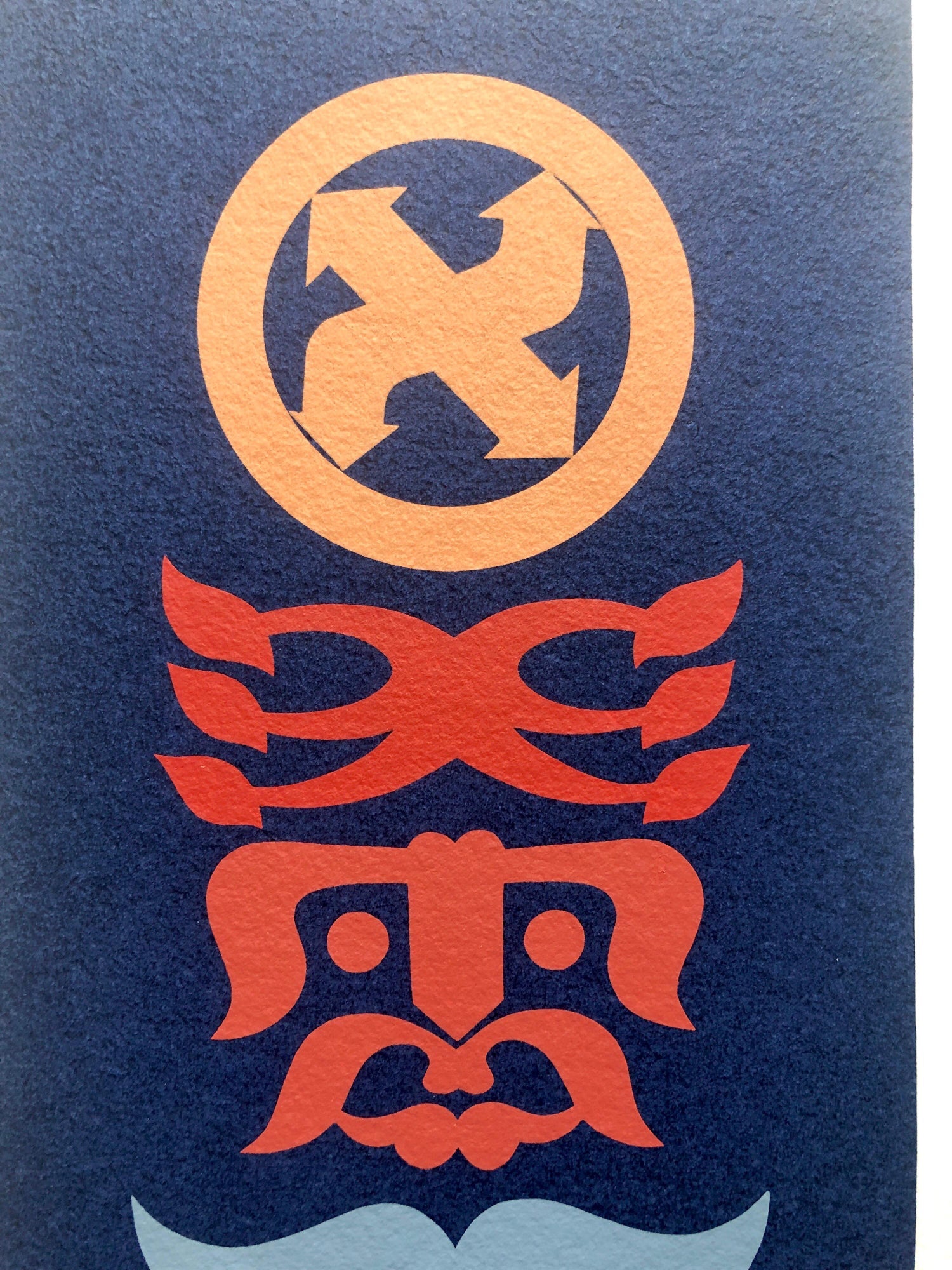 Hungarian Surrealist Abstract Hebrew Silkscreen Judaica Print Jewish Serigraph