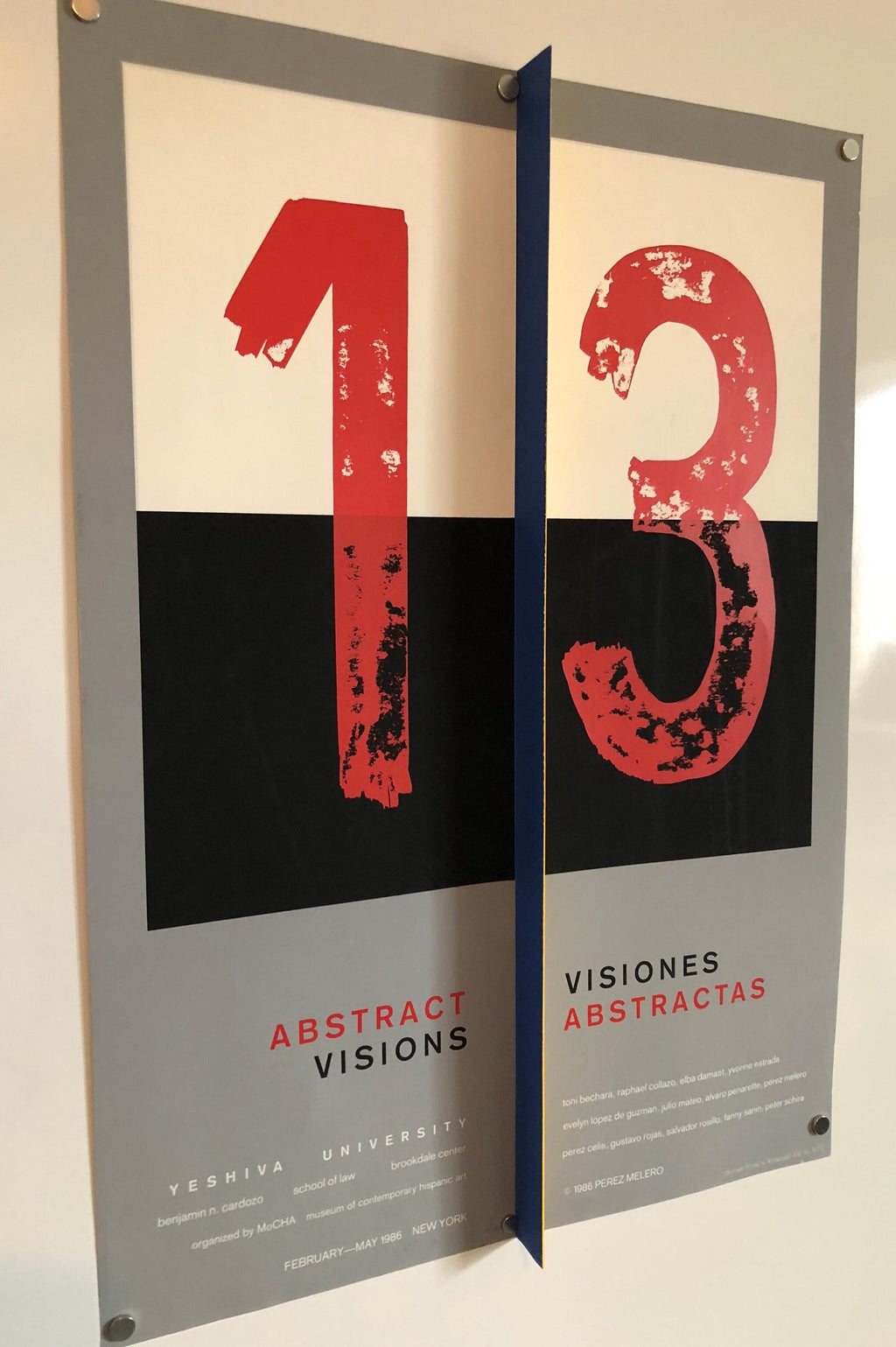 Screen Print Poster Construction "Abstract Visions" Latin American Kinetic Art