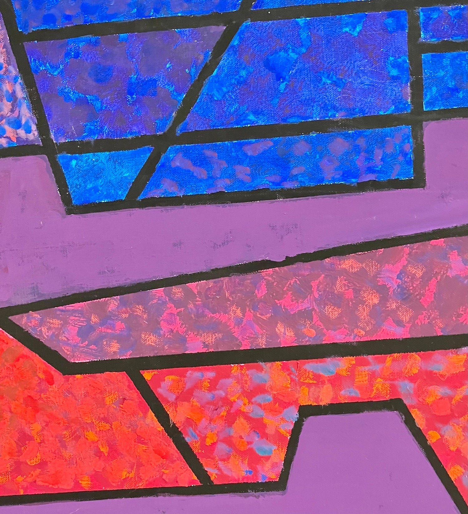 French Post War Geometric Abstract Oil Painting Kinetic Op Art Edgard Pillet