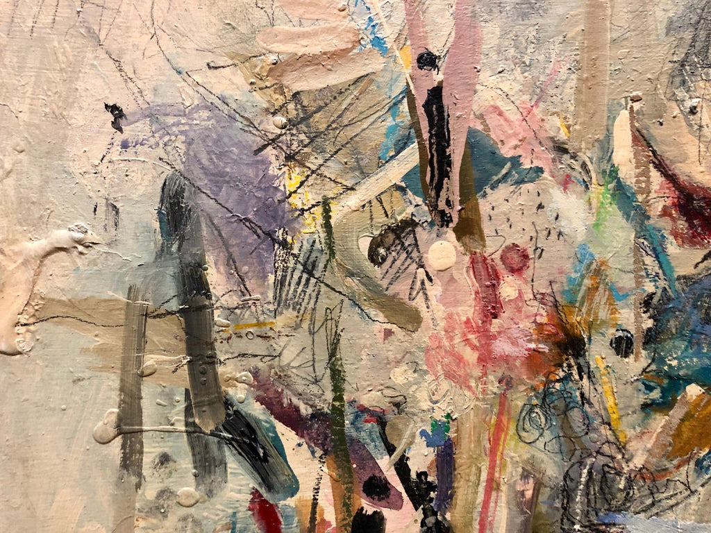 Israeli Modernist Abstract Expressionist Oil Painting