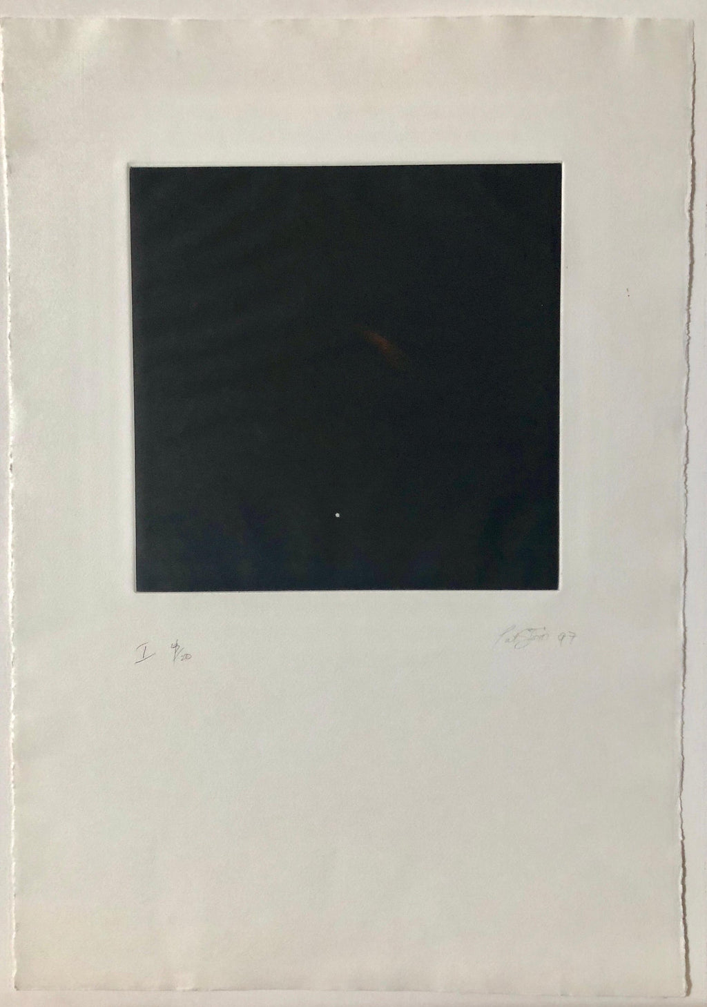 Comet, Outer Space Dark Series Aquatint Etching Color Abstract Expressionist