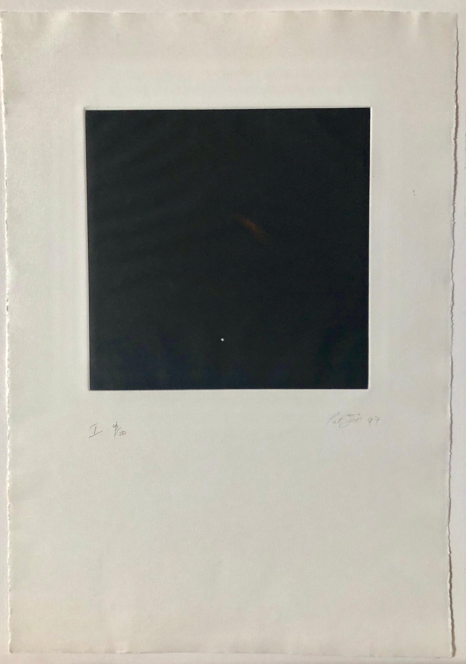 Comet, Outer Space Dark Series Aquatint Etching Color Abstract Expressionist